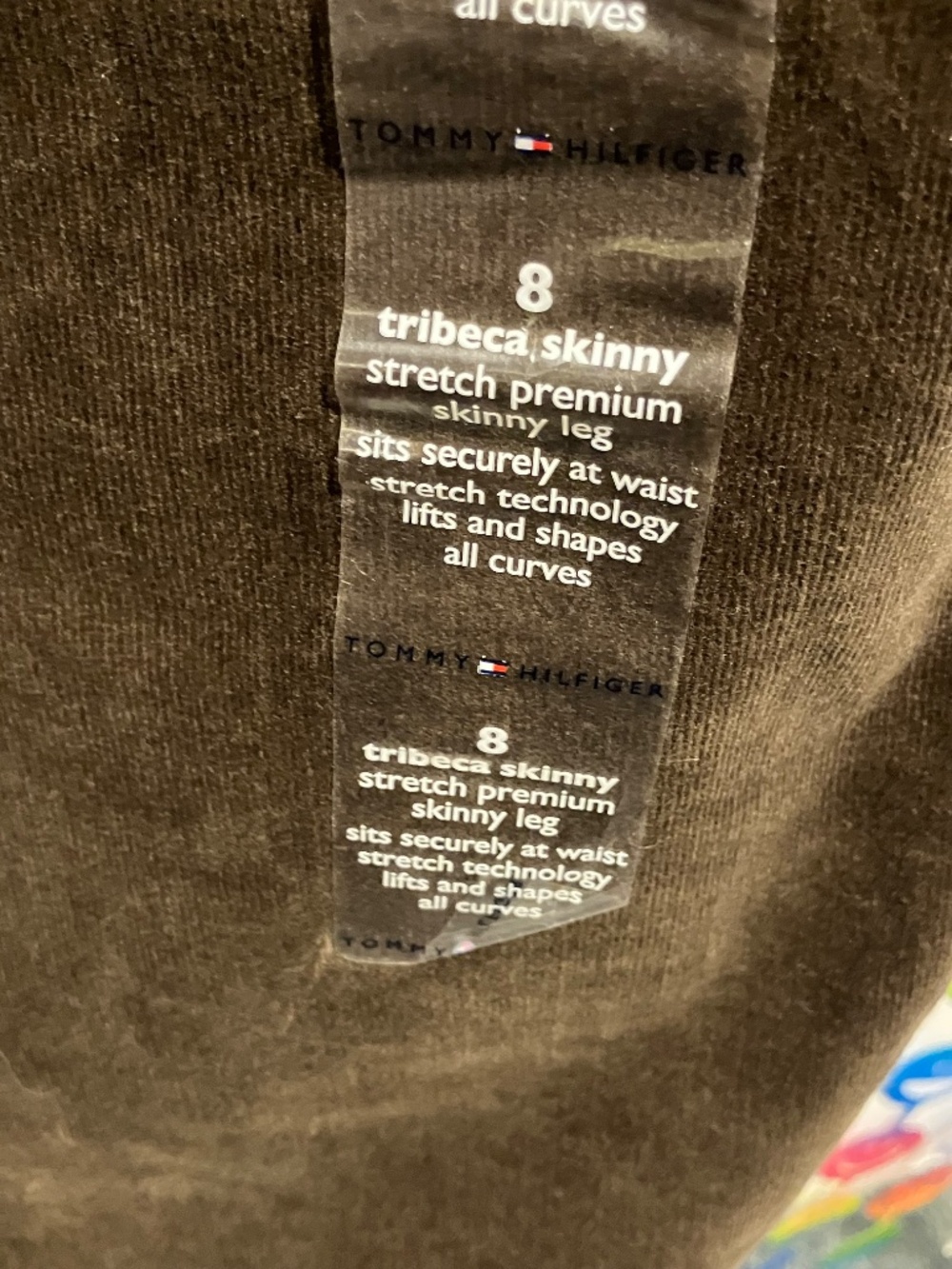 NWT Tommy Hilfiger Tribeca Skinny Corduroy Pants (Size 8) - Picture 5 of 14